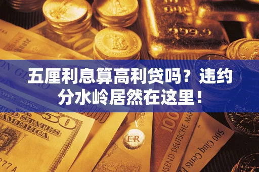 济南五厘利息算高利贷吗？违约分水岭居然在这里！