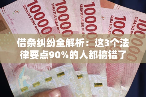 济南借条纠纷全解析：这3个法律要点90%的人都搞错了