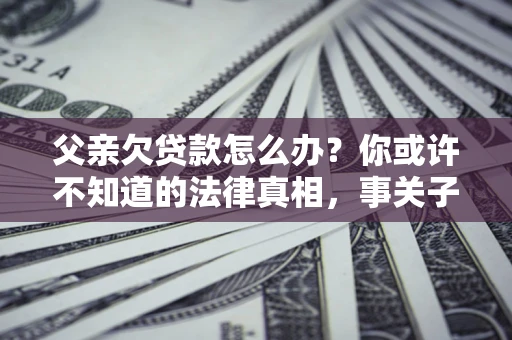 济南父亲欠贷款怎么办？你或许不知道的法律真相，事关子女未来