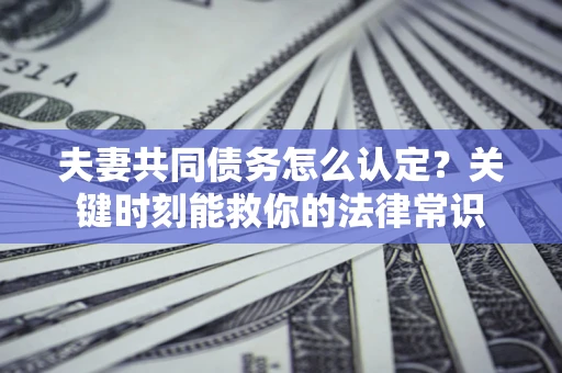 济南夫妻共同债务怎么认定？关键时刻能救你的法律常识